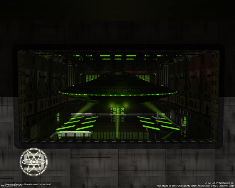 UFO in a hangar