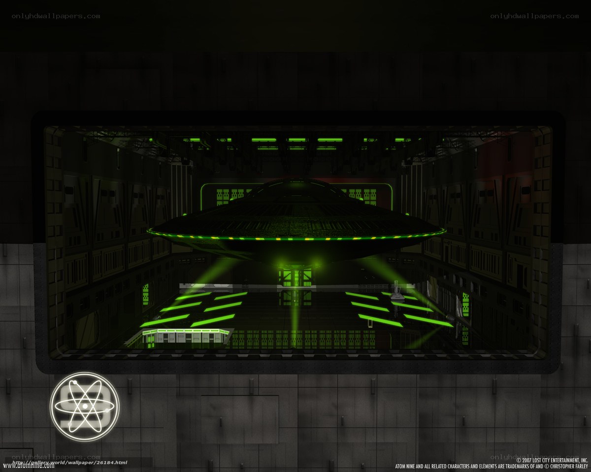 UFO in a hangar