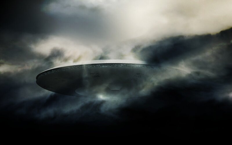 Ufo in Clouds