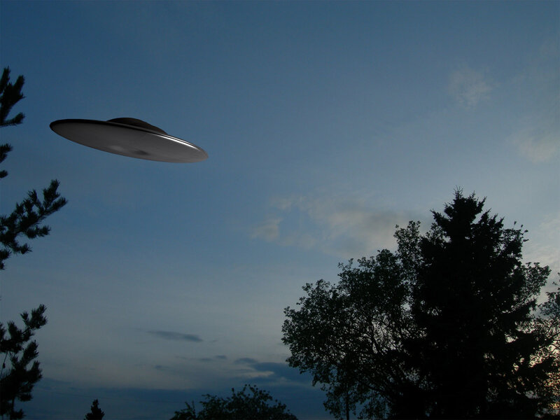 UFO in the Sky — Blue