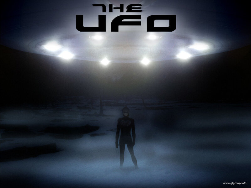 UFO landing scene