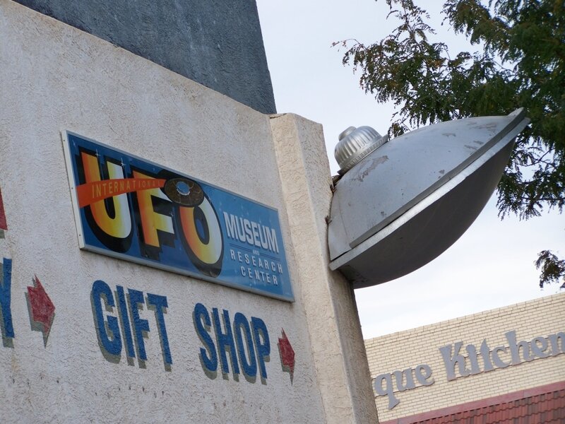 UFO Museum sign and gift shop