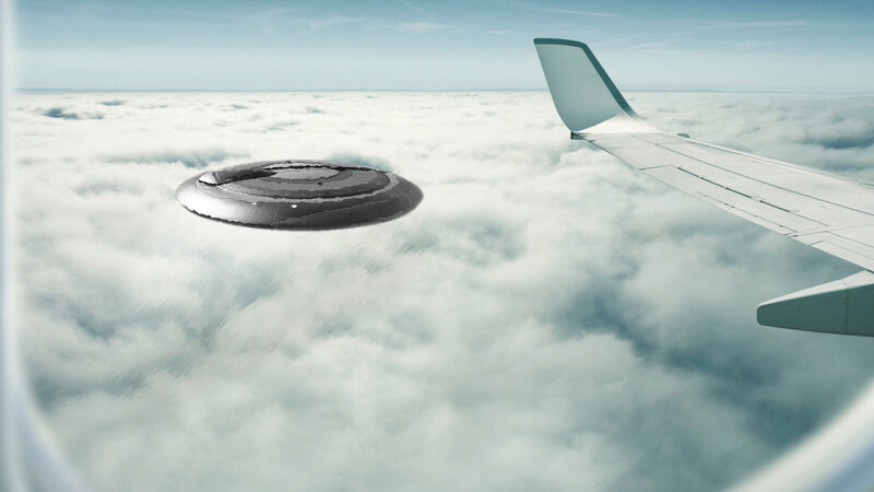 UFO Near Airplane Wing
