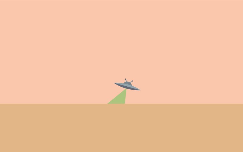 Ufo on Desert Surface