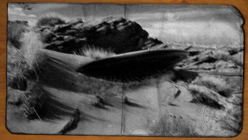 UFO on Rocky Terrain