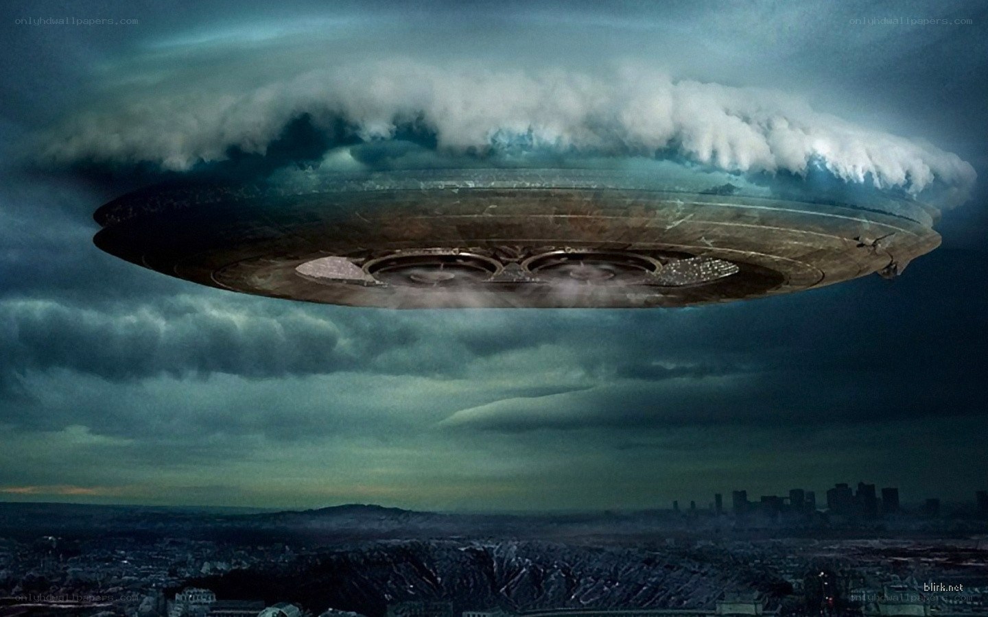 UFO over a city