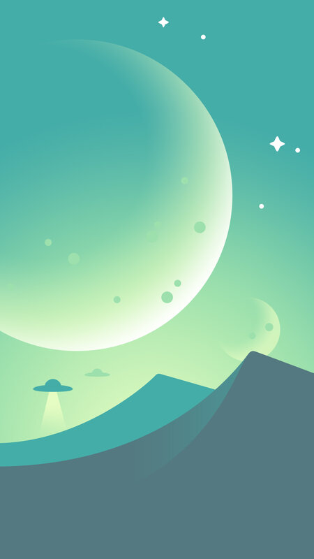 Ufo over Alien Planet