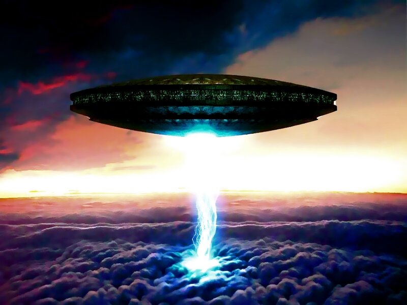 UFO over Clouds