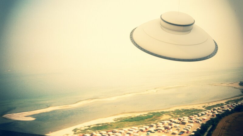 UFO over coastal area
