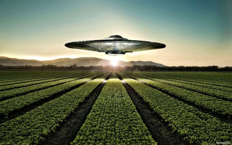 Ufo over Crop Field