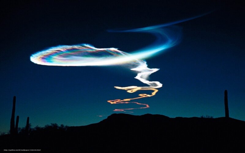 UFO over desert landscape