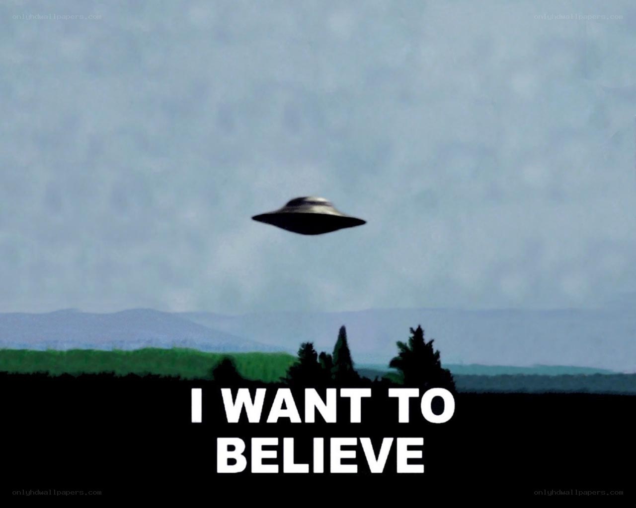 UFO over landscape
