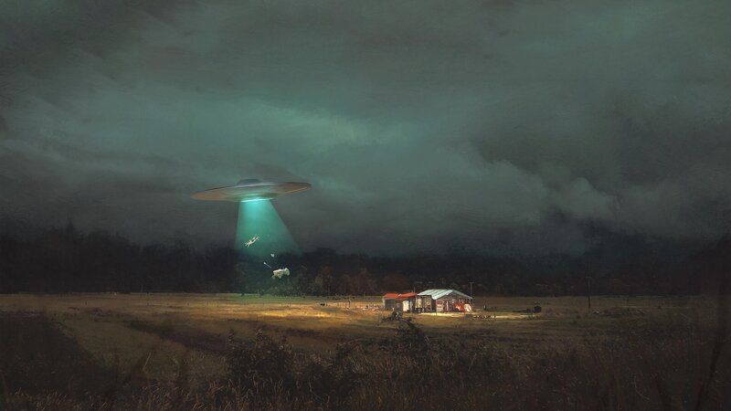 UFO over Rural Field