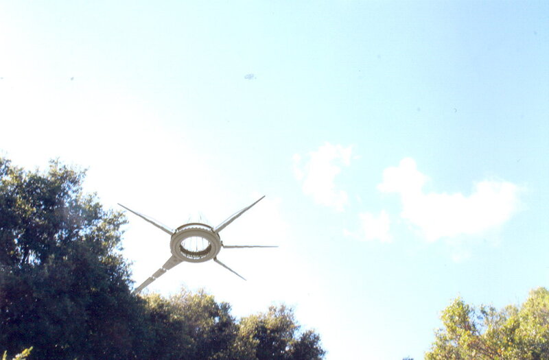UFO over trees