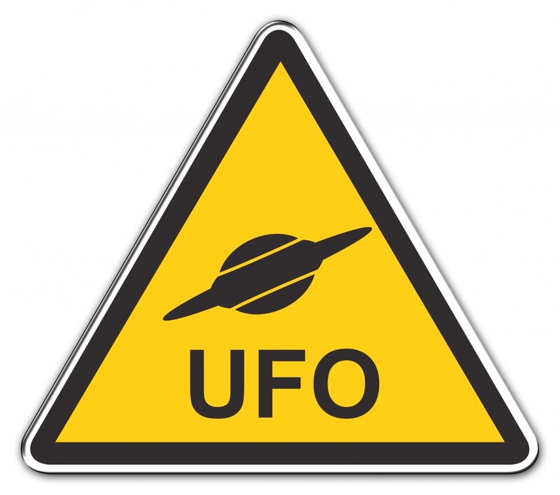 UFO warning sign