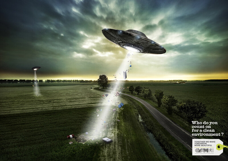 UFOs clean up pollution