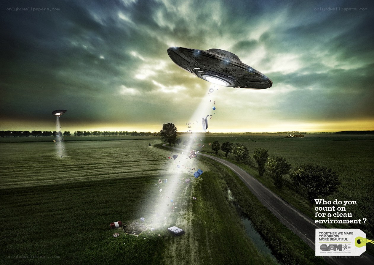 UFOs clean up pollution