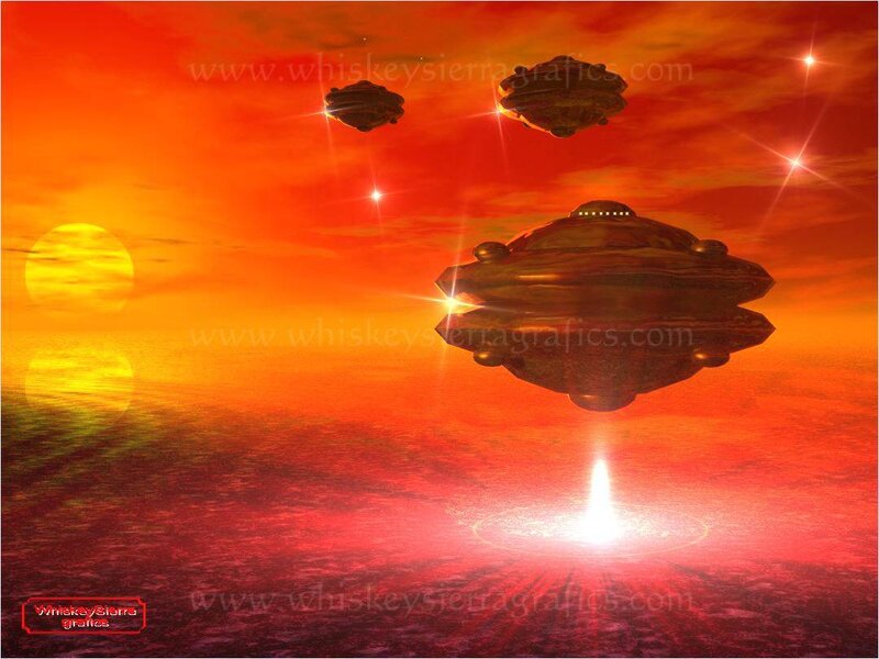UFOs over Alien Planet