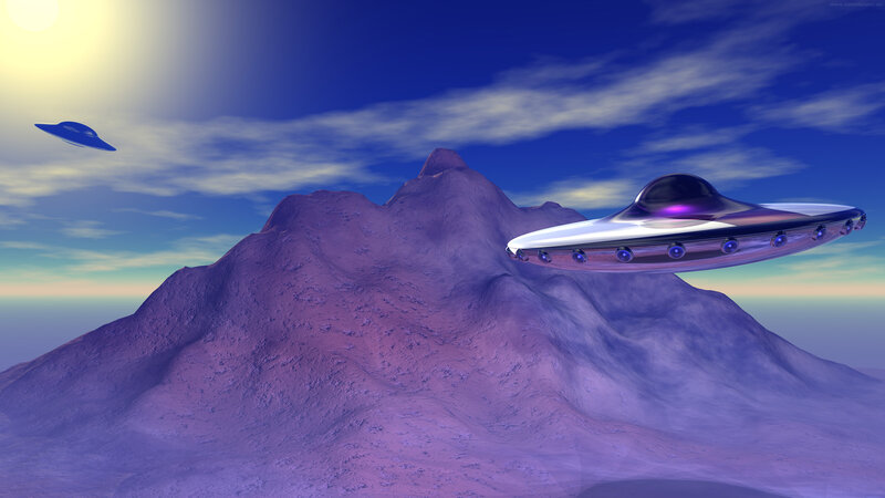 UFOs over Purple Mountain