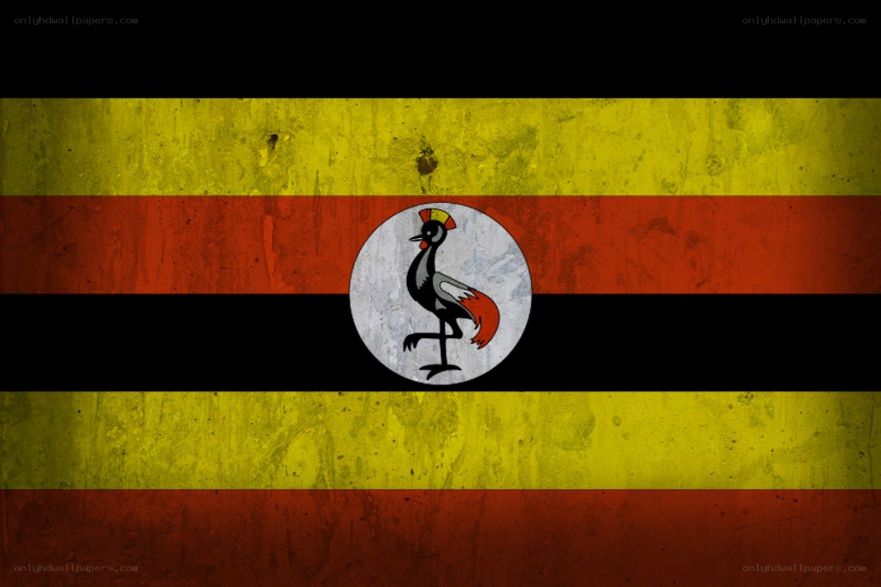 Uganda flag with grunge texture