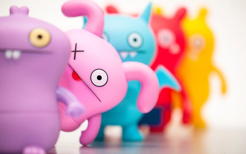 Ugly Doll Figurines — Pink, Playful, Photograph