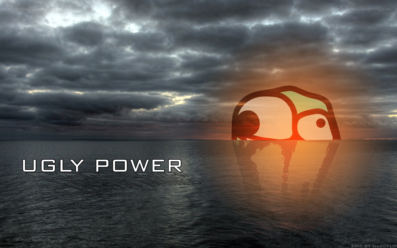 Ugly Power logo on water