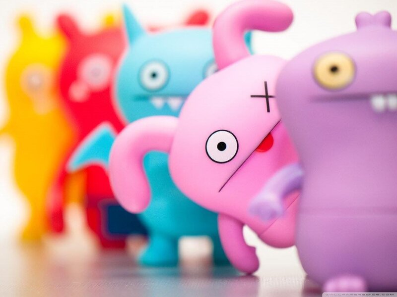 Uglydoll Figurines in Line — Pink