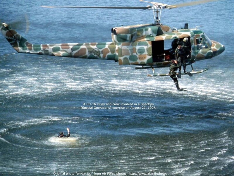 UH-1N Huey in water rescue
