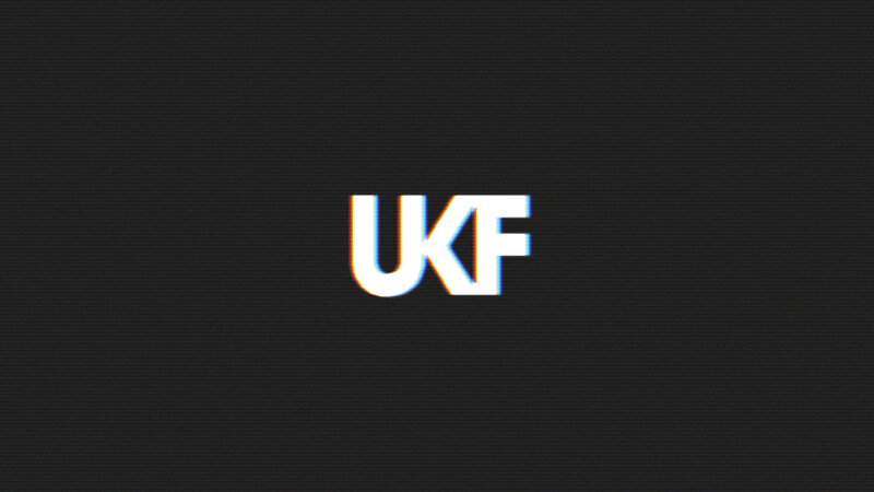 UKF logo with glitch effect
