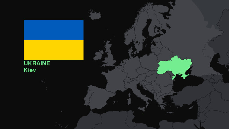 Ukraine on map