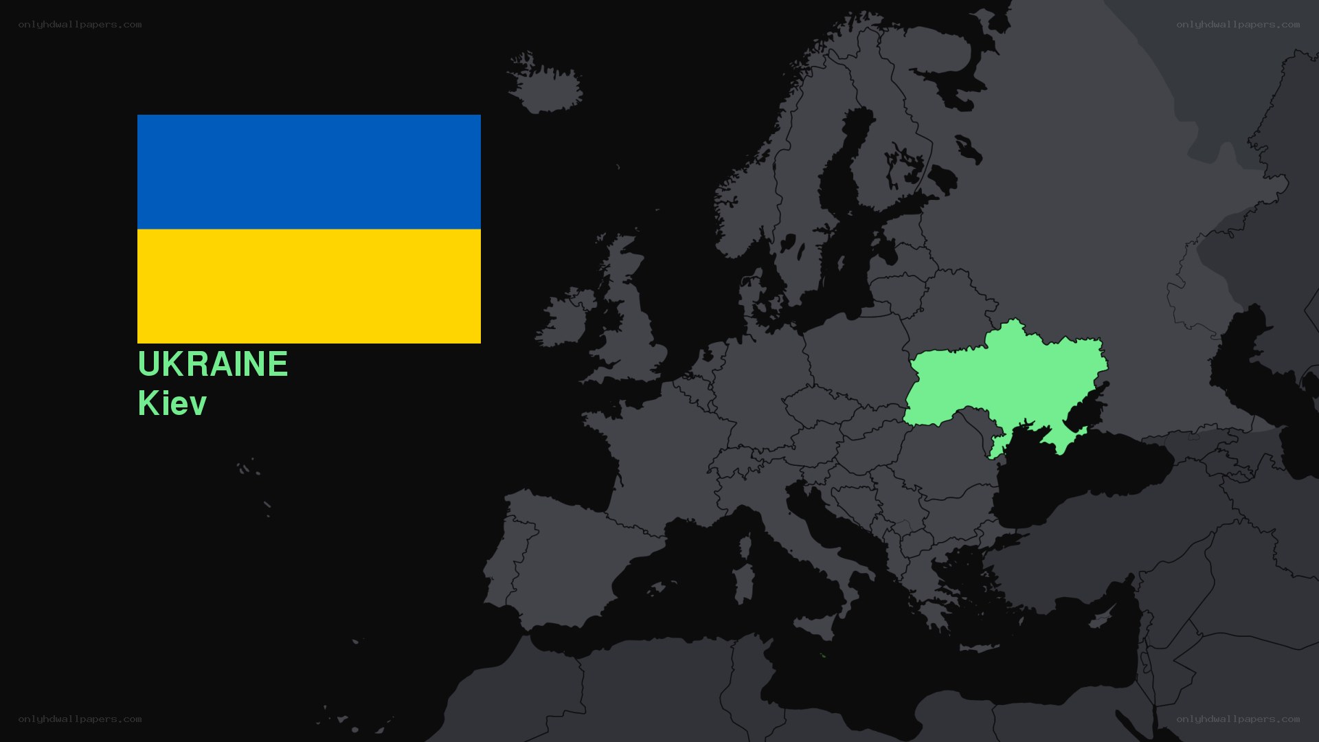 Ukraine on map