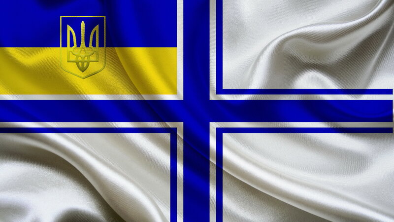 Ukrainian and Finnish Flags
