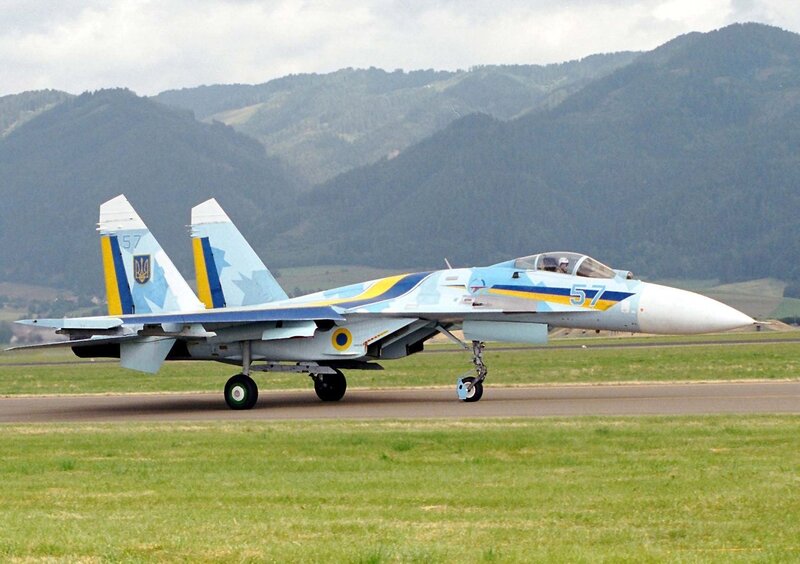 Ukrainian Fighter Jet — Blue, Calm