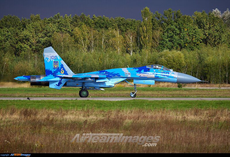 Ukrainian Fighter Jet — Blue