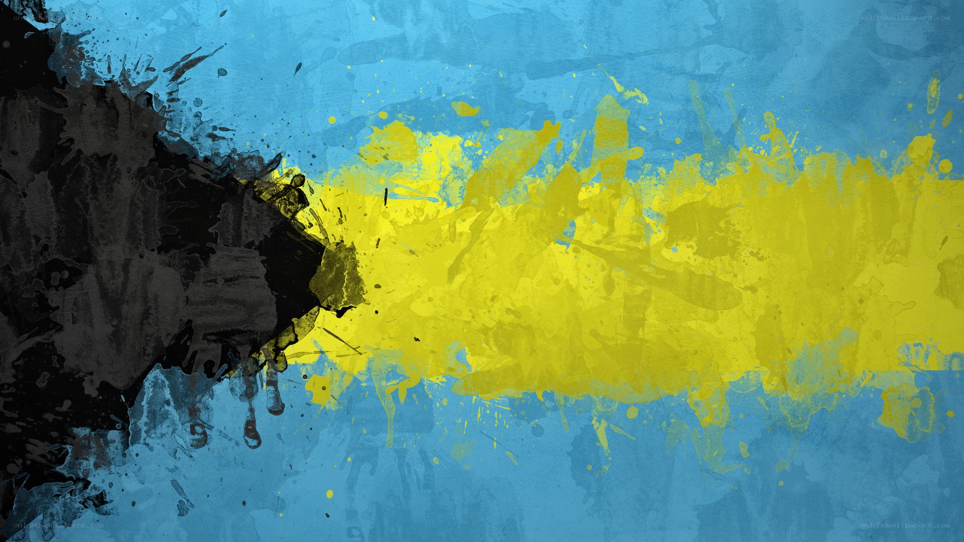 Ukrainian flag abstract art