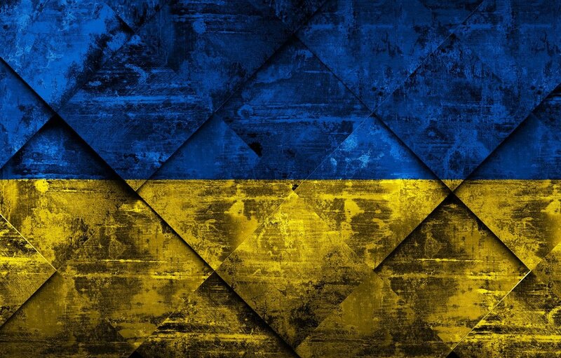 Ukrainian Flag — Blue, Dramatic