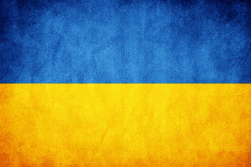 Ukrainian Flag — Blue, Patriotic, Painting