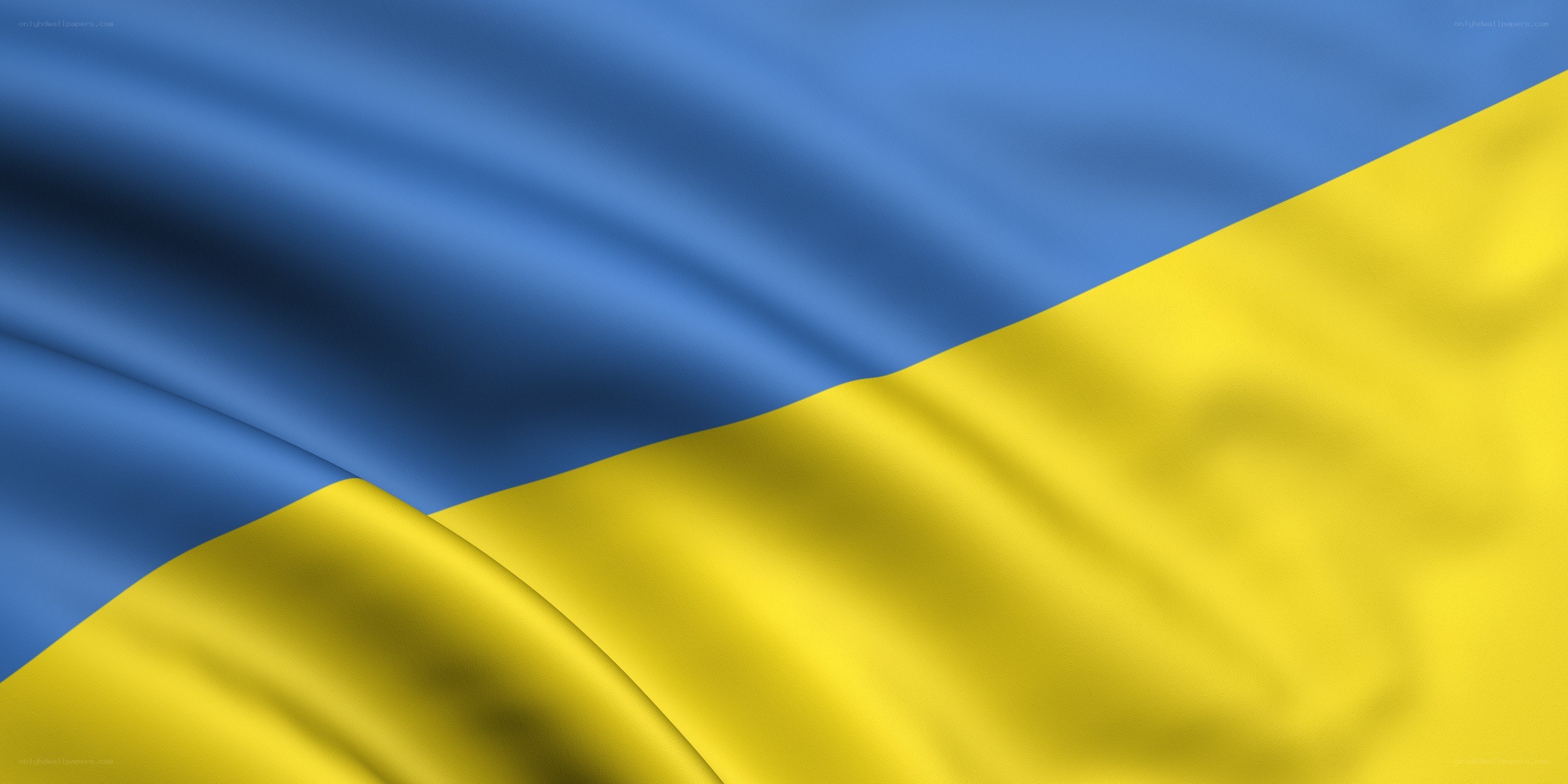 Ukrainian flag waving