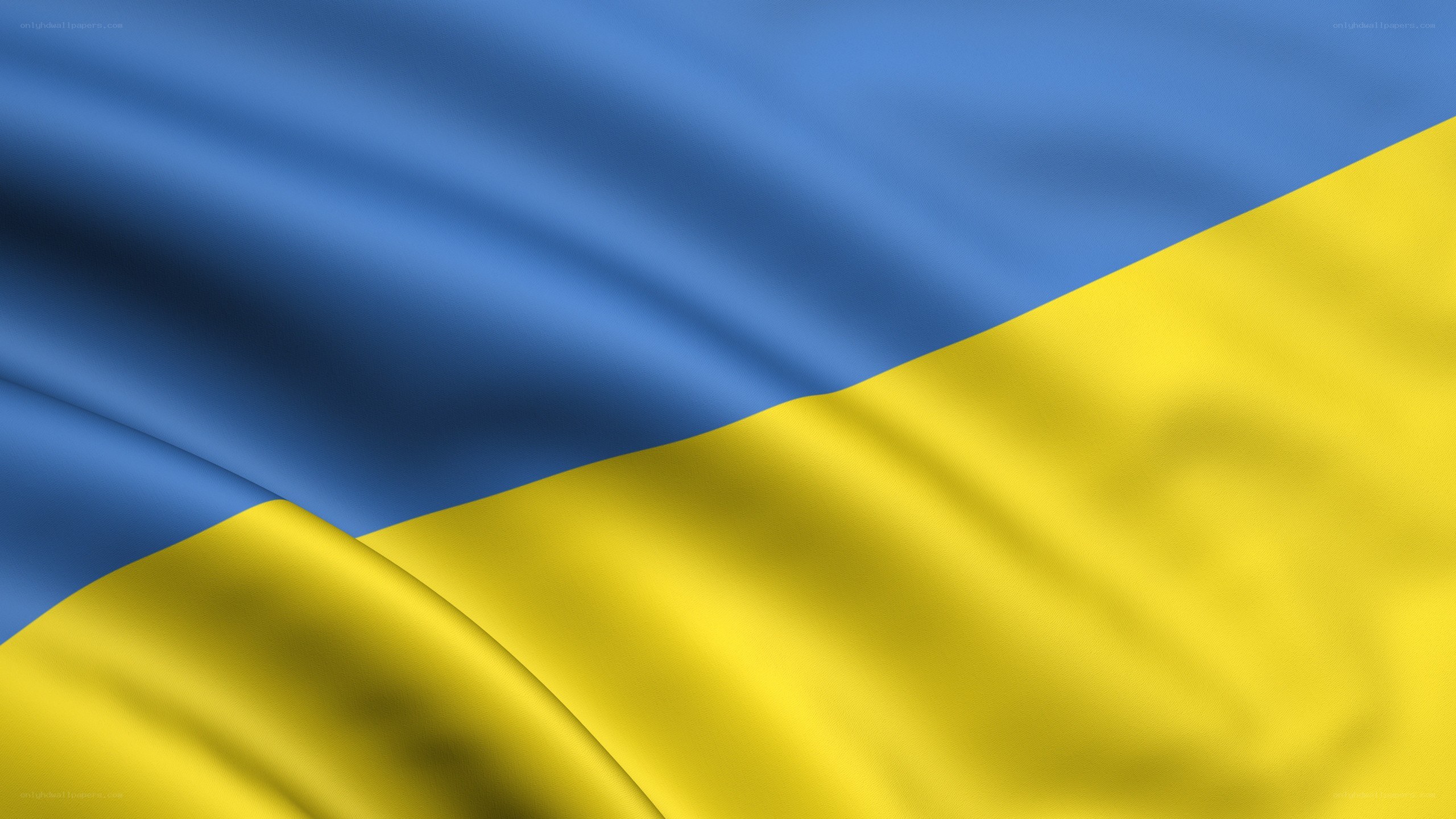 Ukrainian flag waving