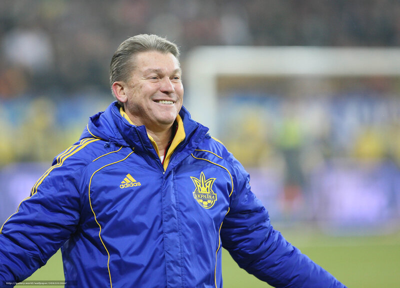 Ukrainian football coach smiling
