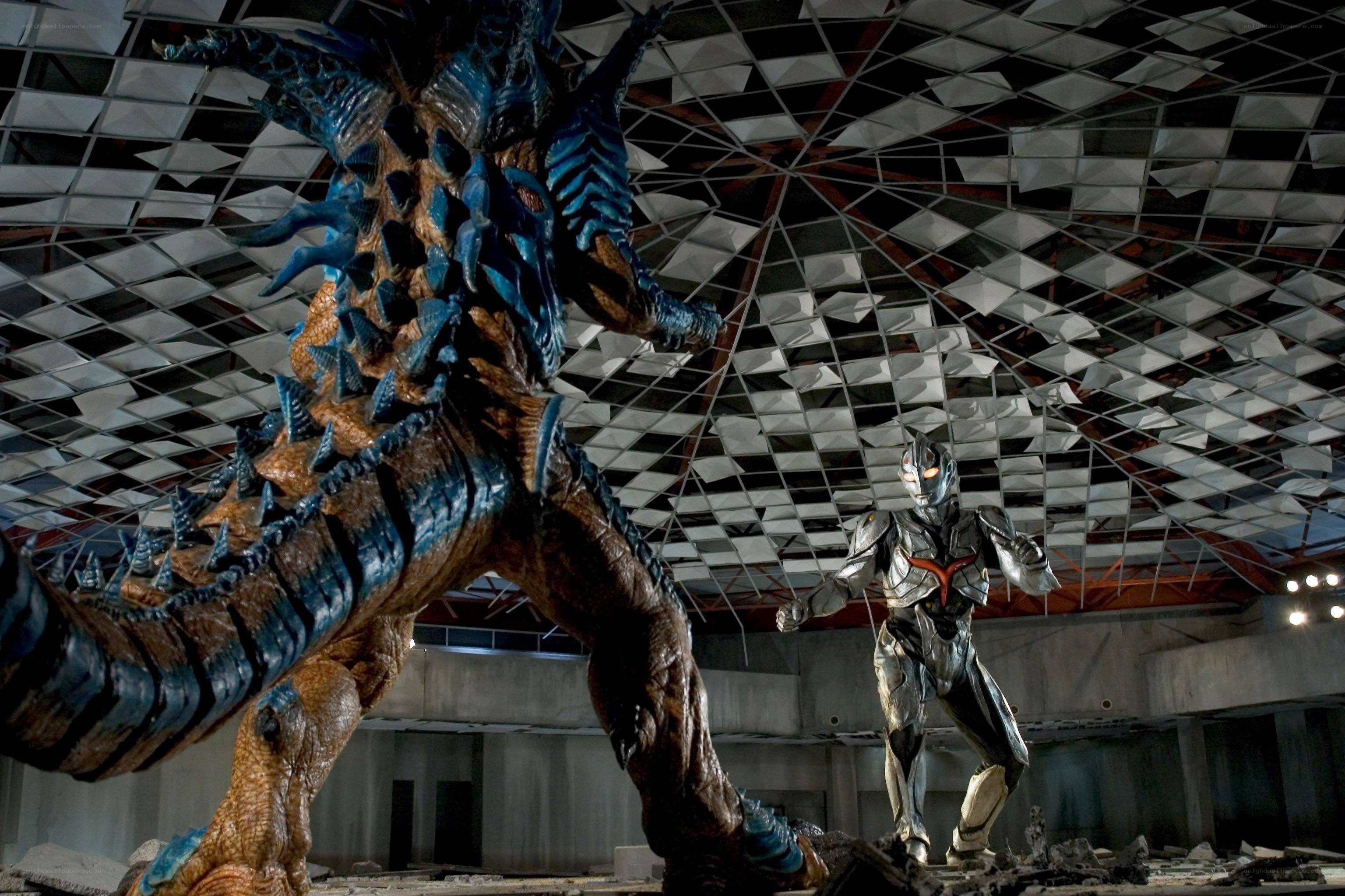 Ultraman faces kaiju monster
