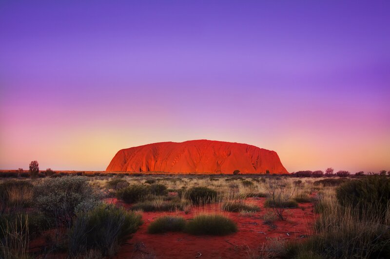 Uluru at Sunset — Purple