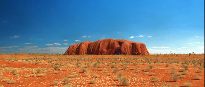 Uluru Rock Formation — Blue, Serene