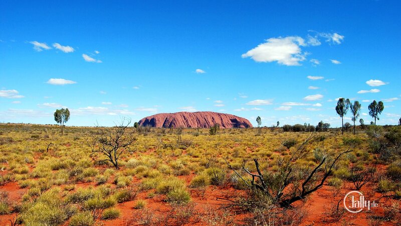 Uluru Rock Formation — Blue