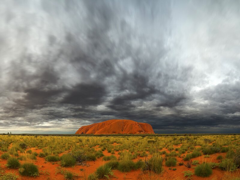 Uluru Rock Formation — Red, Dramatic, Photograph