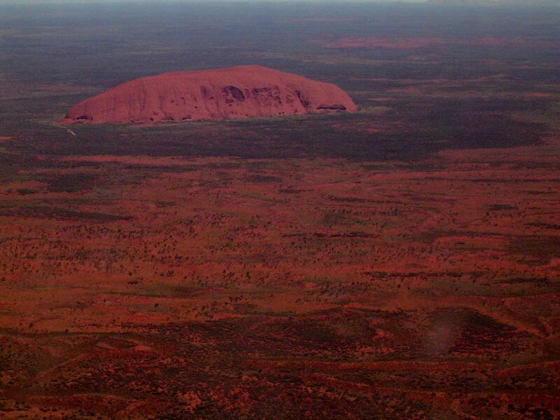 Uluru Rock Formation — Red, Dramatic