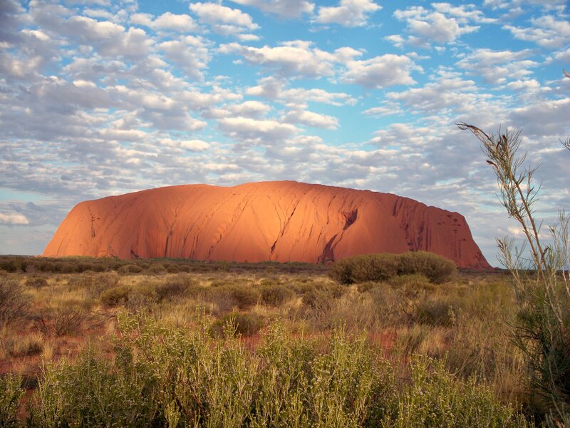 Uluru Rock Formation — Red, Serene, Afternoon