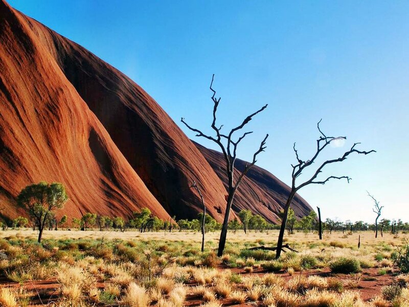 Uluru Rock Formation — Red, Serene