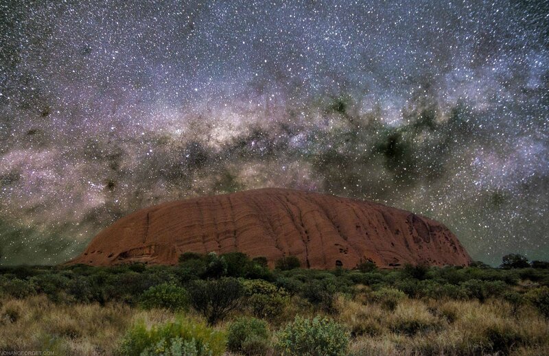Uluru under Starry Sky — Brown