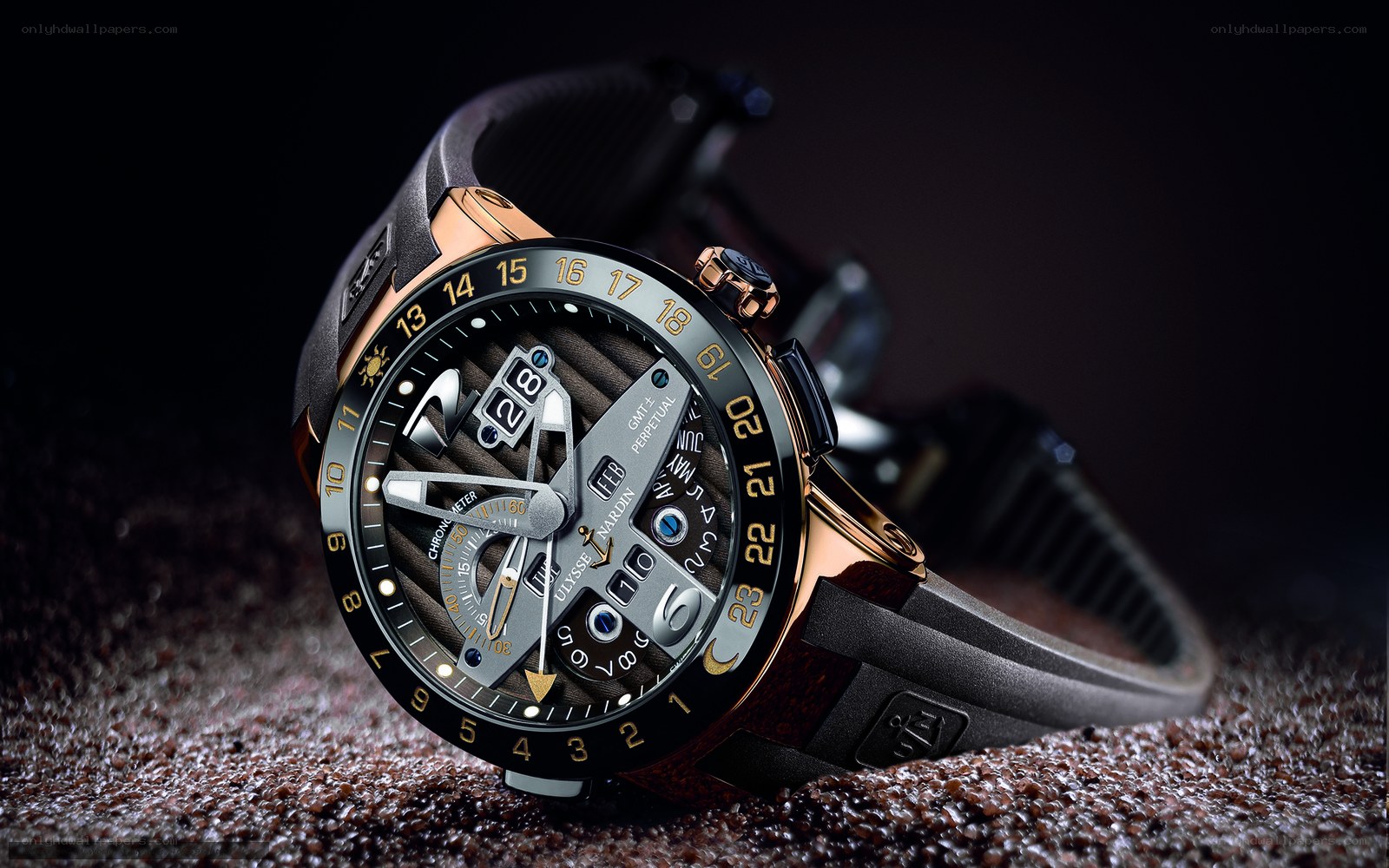 Ulysse Nardin watch on sand